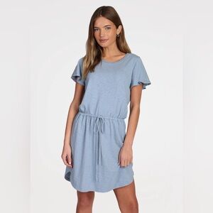 Dylan Leigh Dress Women’s Medium Drawstring Waist Blue T-Shirt Short Sleeve